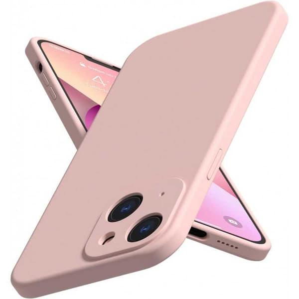 iPhone 15 kumitettu mattapinkki kuoren neste - vaaleanpunainen