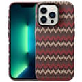 Pikkukuva 1 / 6: Ohut takakuori iPhone 13 Pro Tekstiilikuviointi - punainen