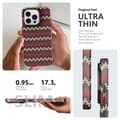 Pikkukuva 5 / 6: Ohut takakuori iPhone 14 Pro Max Tekstiilikuviointi - punainen