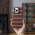 Pikkukuva 6 / 6: Ohut takakuori iPhone 14 Pro Max Tekstiilikuviointi - punainen