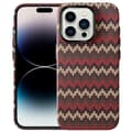 Pikkukuva 1 / 6: Ohut takakuori iPhone 14 Pro Max Tekstiilikuviointi - punainen