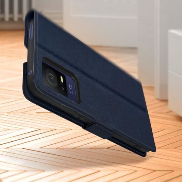 TCL 408 och TCL 406 Folio Slim Blue Case