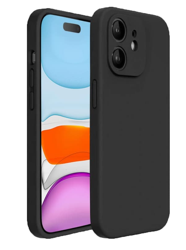 iPhone 11 Matt Svart Skal - Med Kameraskydd