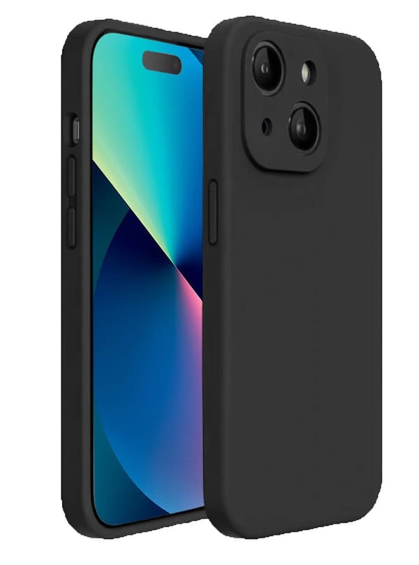 iPhone 13 Matt Svart Skal  - Med Kameraskydd