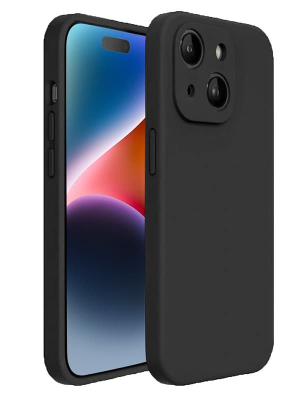 iPhone 14 Plus Matt Svart Skal - Med Kameraskydd