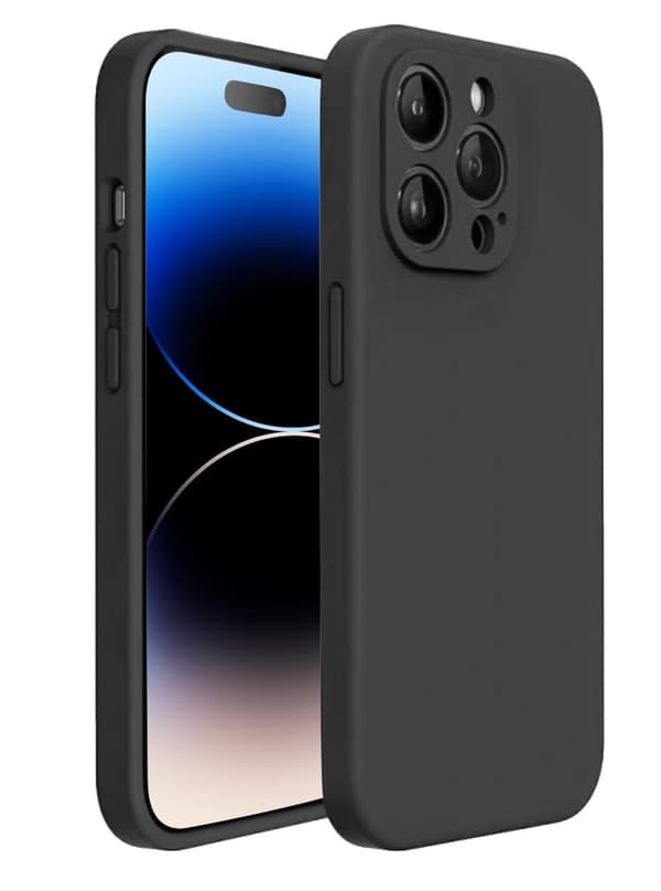 iPhone 14 Pro Matt Svart Skal - Med Kameraskydd