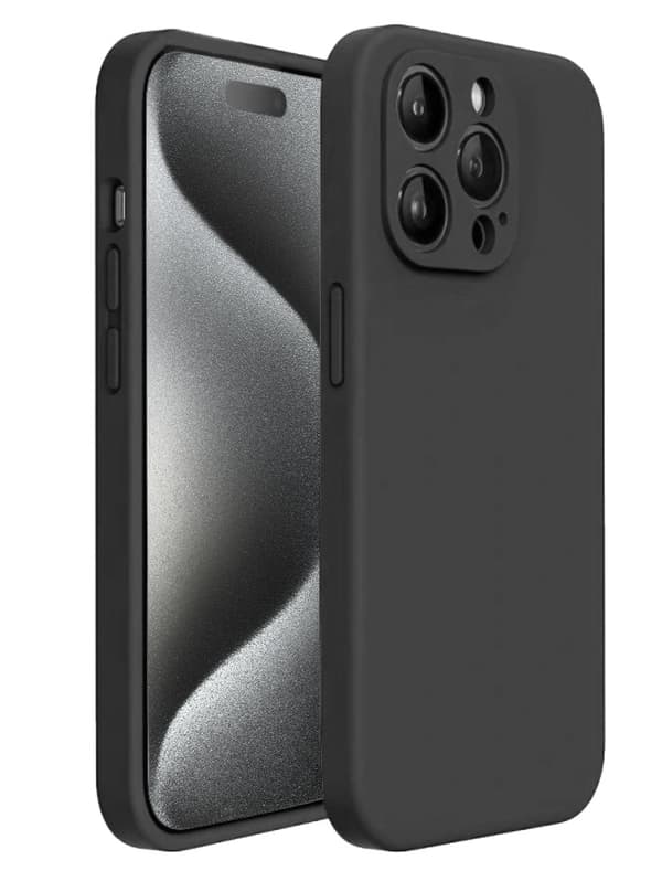 iPhone 15 Pro Max Matt Svart Skal - Med Kameraskydd