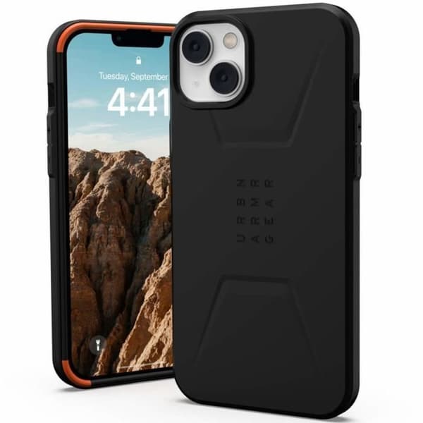Fodral - UAG - Civil - iPhone 14 Plus - Svart - Stötdämpande - Stel