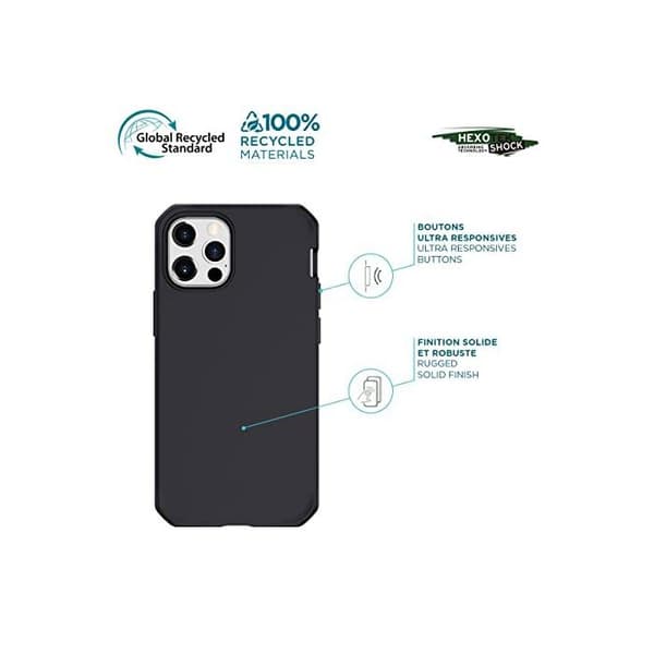 Återvunnen antimikrobiell iPhone 14 iPhone 13-fodral Black Spectrum 6.1''