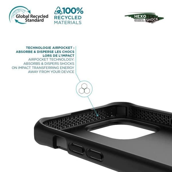 Återvunnen antimikrobiell iPhone 14 iPhone 13-fodral Black Spectrum 6.1''