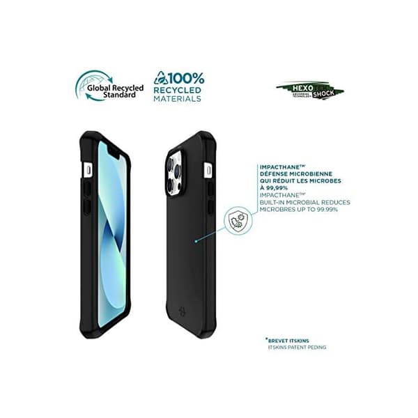 Återvunnen antimikrobiell iPhone 14 iPhone 13-fodral Black Spectrum 6.1''