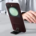 Miniatyrbild 3 av 4: Fodral till Samsung Galaxy Z Flip 5 - AVIZAR - Classic Stand Wine Lees - Vikbart och justerbart stativ