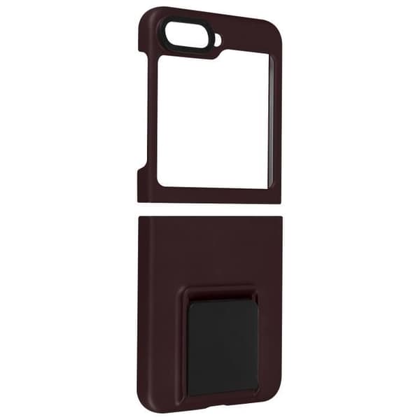 Fodral till Samsung Galaxy Z Flip 5 - AVIZAR - Classic Stand Wine Lees - Vikbart och justerbart stativ
