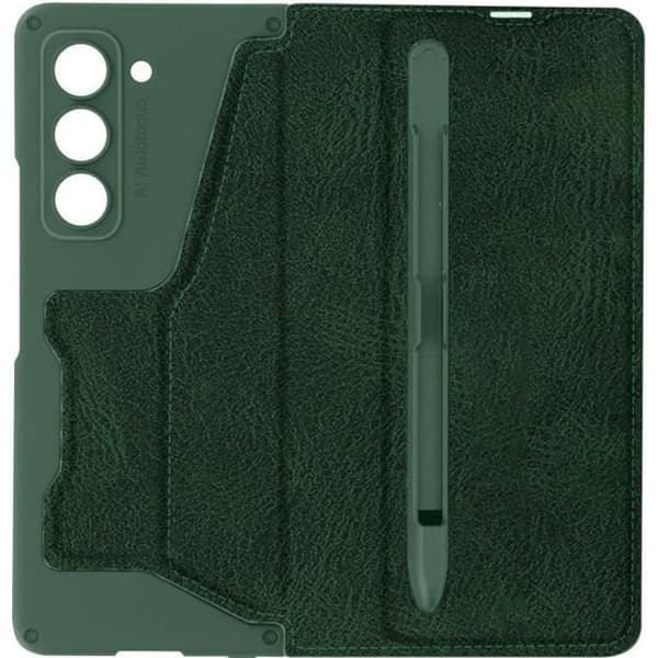 Flip-fodral till Samsung Galaxy Z Fold 5 - AVIZAR - Korthållare och penna - Grön - Stel - Syntet