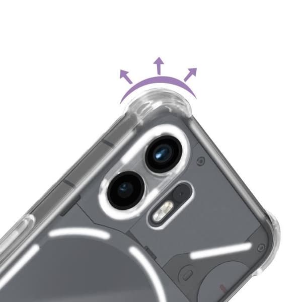 Fodral för Nothing Phone 2 - AVIZAR - Classic Bump - Mjuk - Transparent - Stötsäker