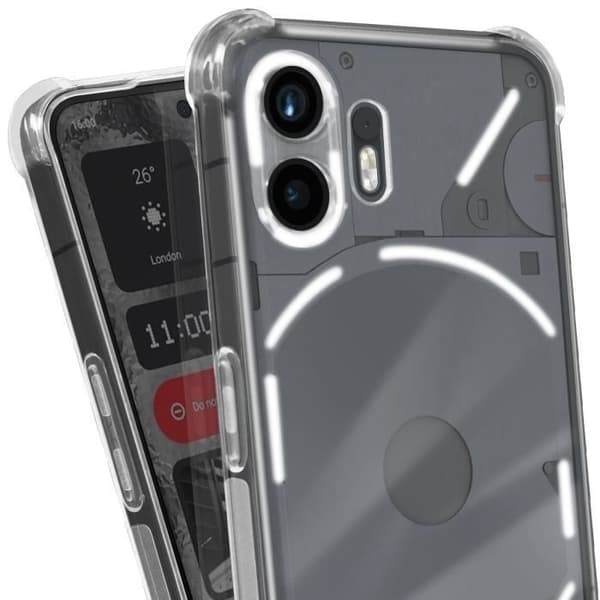 Fodral för Nothing Phone 2 - AVIZAR - Classic Bump - Mjuk - Transparent - Stötsäker
