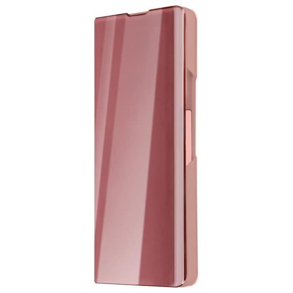 Étui Clear View - AVIZAR - Samsung Galaxy Z Fold 5 - Rosa - Spegel effekt - Transparent lock