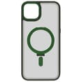 Miniatyrbild 1 av 4: Coque MagSafe - AVIZAR - iPhone 15 - Silikon Gel - Grön - Magnetring