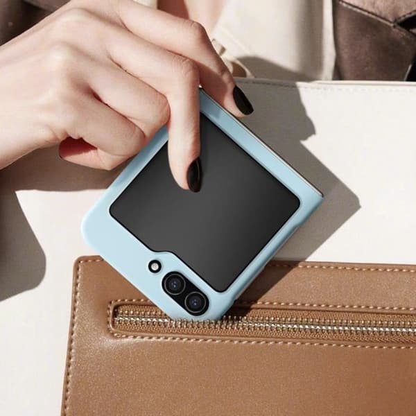 AVIZAR hårt skyddsfodral för Samsung Galaxy Z Flip 5 - Ljusblå - MagSafe-kompatibel