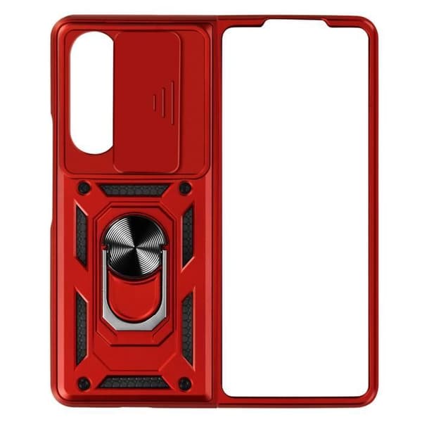 Stötsäkert fodral för Samsung Galaxy Z Fold 5 skjutbara kameraskydd Röd ring