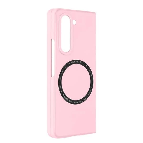 AVIZAR hårt skyddsfodral för Samsung Galaxy Z Fold 5 - Minimalistisk design - MagSafe-kompatibel - Rosa