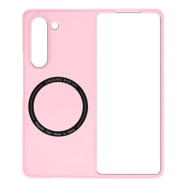 AVIZAR hårt skyddsfodral för Samsung Galaxy Z Fold 5 - Minimalistisk design - MagSafe-kompatibel - Rosa