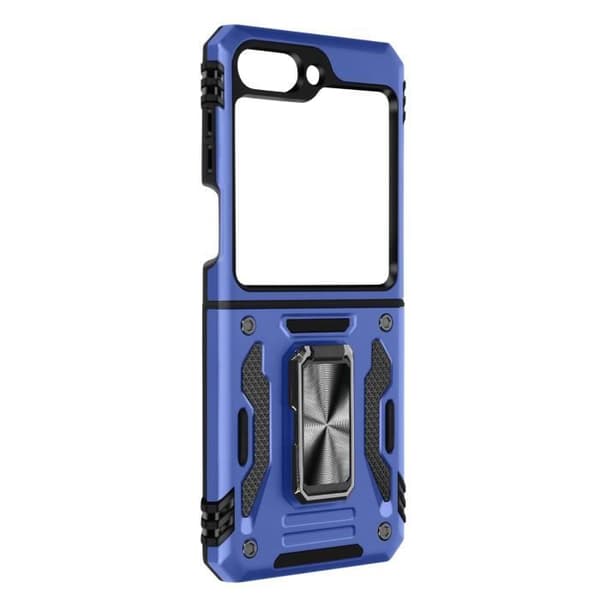 Ringfodral till Samsung Galaxy Z Flip 5 Stötsäker ArmoRing Bump Series Midnight Blue