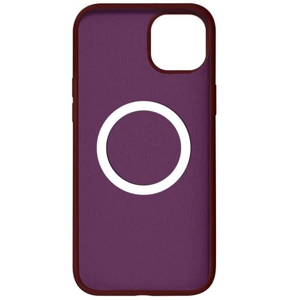 Skyddsfodral - AVIZAR - iPhone 15 Plus - Silikon Soft-touch - Bordeaux - Inbyggd MagSafe
