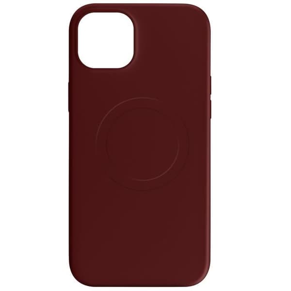 Skyddsfodral - AVIZAR - iPhone 15 Plus - Silikon Soft-touch - Bordeaux - Inbyggd MagSafe