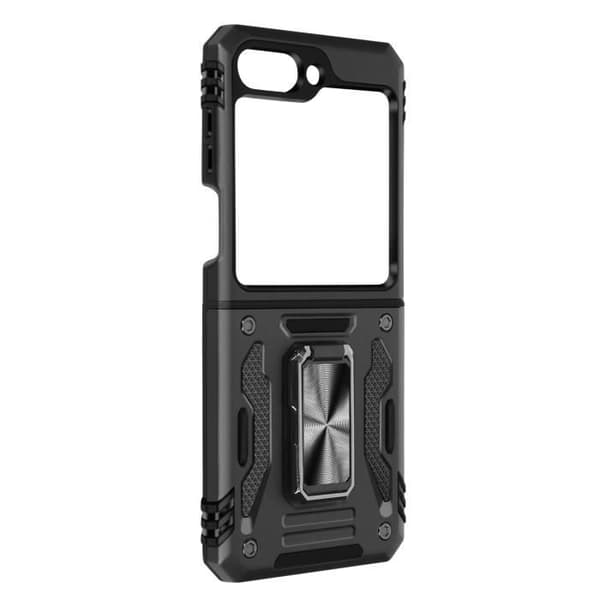 Ringfodral till Samsung Galaxy Z Flip 5 Stötsäker ArmoRing Bump Series Svart