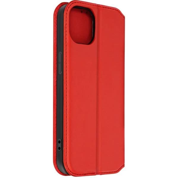 Fodral till iPhone 15 - AVIZAR - Korthållare Video Support Magnetic Flip - Röd