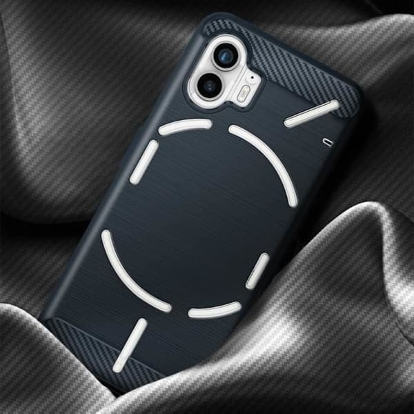 Fodral för Nothing Phone 2 Silikon Flexibel koleffekt Stötsäker midnattsblå