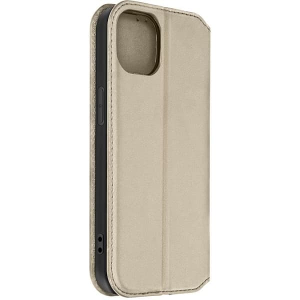 Fodral till iPhone 15 - AVIZAR - Korthållare, Videostöd, Magnetic Flip - Gul - Stel