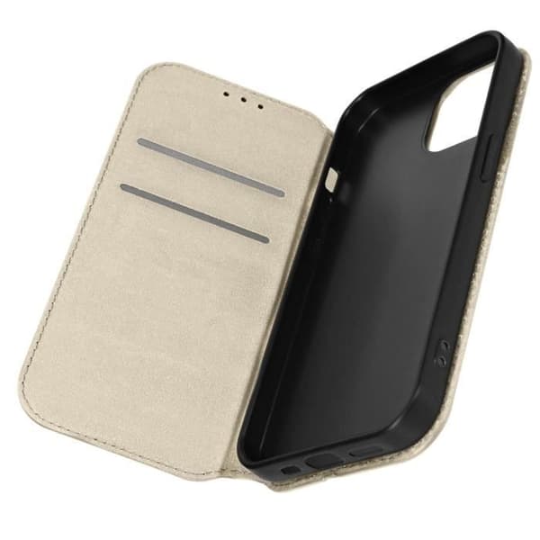 Fodral till iPhone 15 - AVIZAR - Korthållare, Videostöd, Magnetic Flip - Gul - Stel