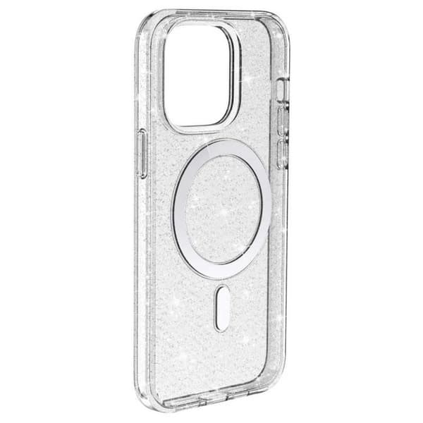 Glitrende MagSafe Cover iPhone 15 - Gennemsigtig