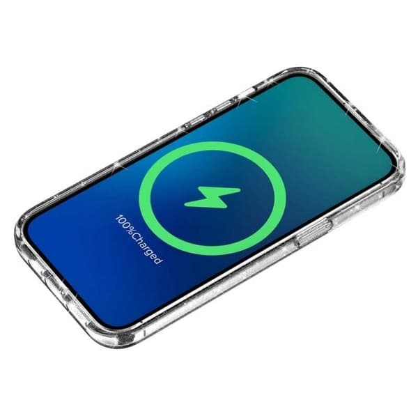 Glitrende MagSafe Cover iPhone 15 - Gennemsigtig