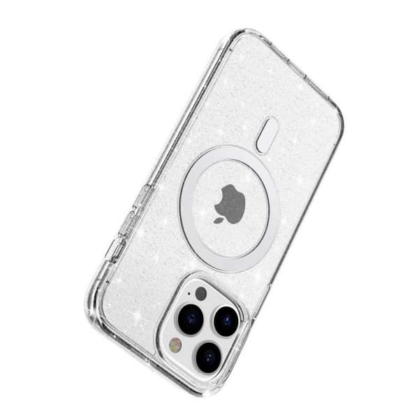 Glitrende MagSafe Cover iPhone 15 - Gennemsigtig