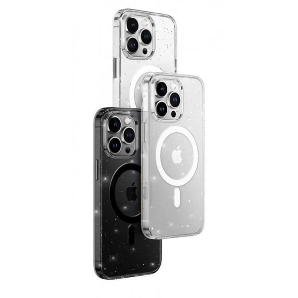 Glitrende MagSafe Cover iPhone 15 Pro - Gennemsigtig