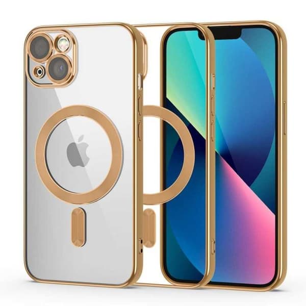 Stöttåligt MagSafe Kompatibelt Skal iPhone 14 - Guld