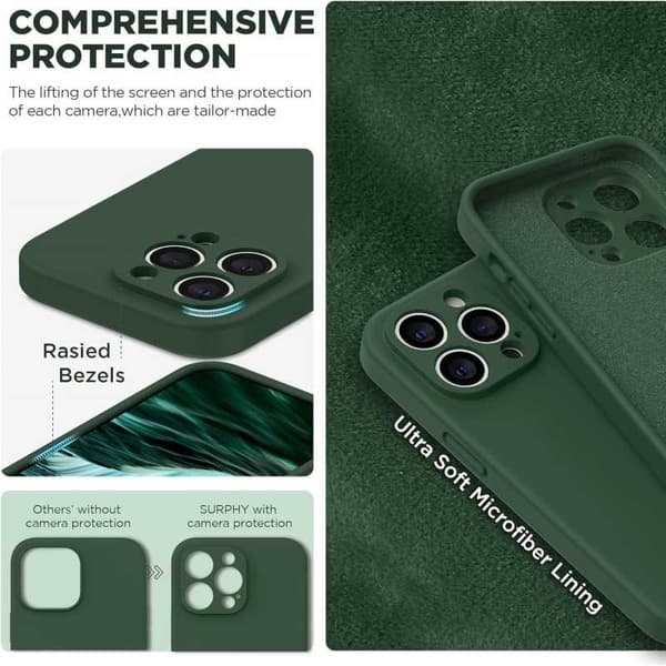 iPhone 13 Pro Gummieret matgrøn skalvæske - grøn