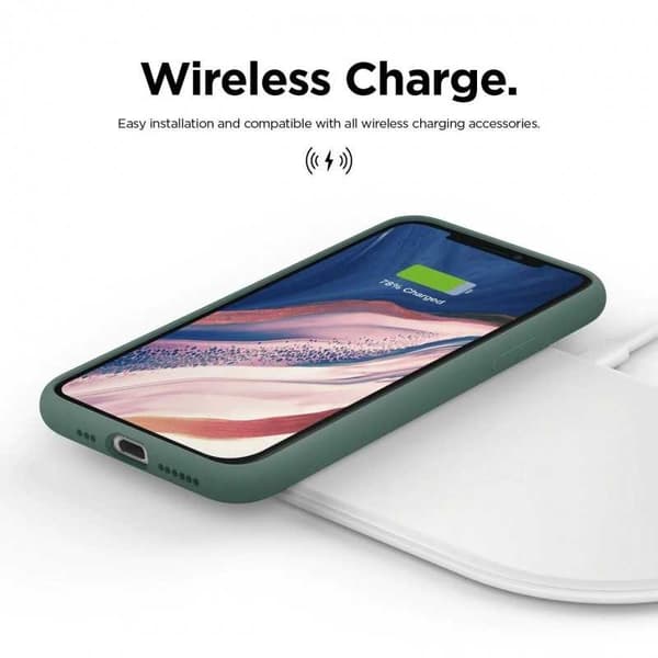 iPhone 13 Gummibelagd Mattgrönt Skal Kameraskydd Liquid - Grön