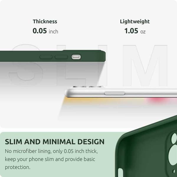 iPhone 12 Pro Max Gummibelagd Mattgrönt Skal Kameraskydd Liquid - Grön