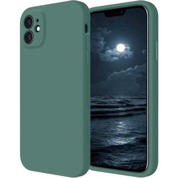 iPhone 12 Gummieret matgrøn skalvæske - grøn