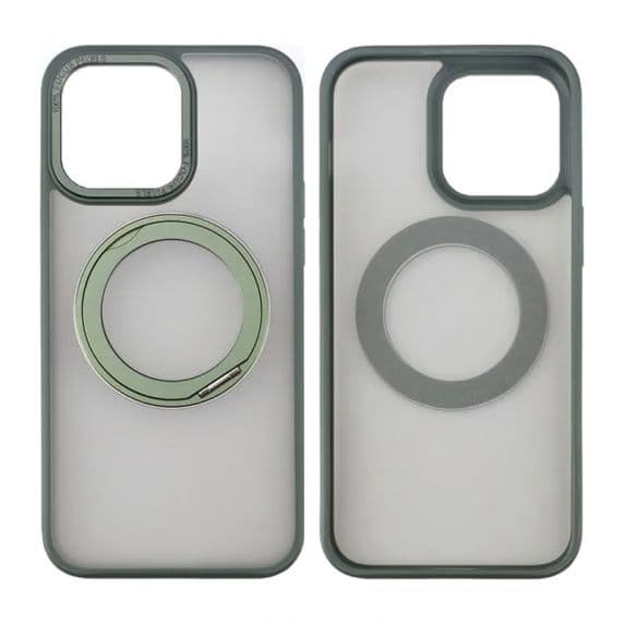 iPhone 15 Pro Max Skal med MagSafe Stativ – Grön