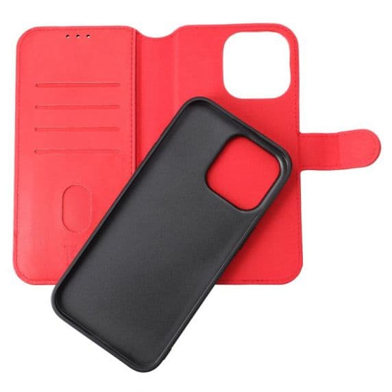 iPhone 15 Pro Max Plånboksfodral med Magnet – Röd