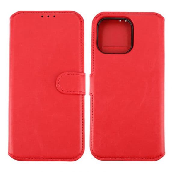 iPhone 15 Pro Max Plånboksfodral med Magnet – Röd