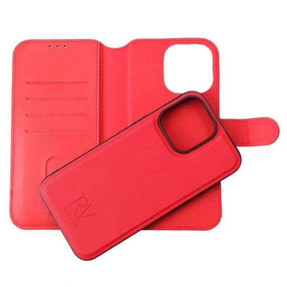 iPhone 15 Pro Max Plånboksfodral med Magnet – Röd