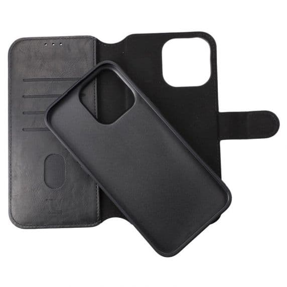 iPhone 15 Pro Max Plånboksfodral med Magnet – Svart