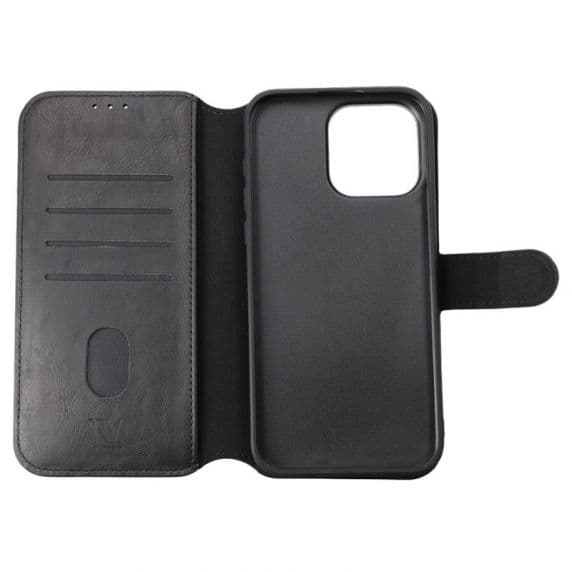 iPhone 15 Pro Max Plånboksfodral med Magnet – Svart