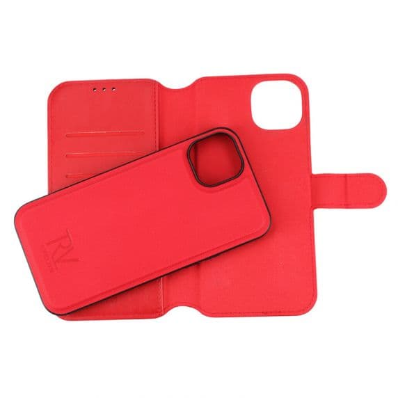 iPhone 15 Plus Plånboksfodral med Magnet – Röd